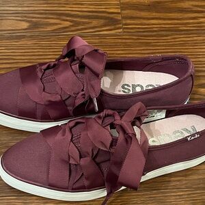 Keds Women's Maroon Ribbon Sneakers